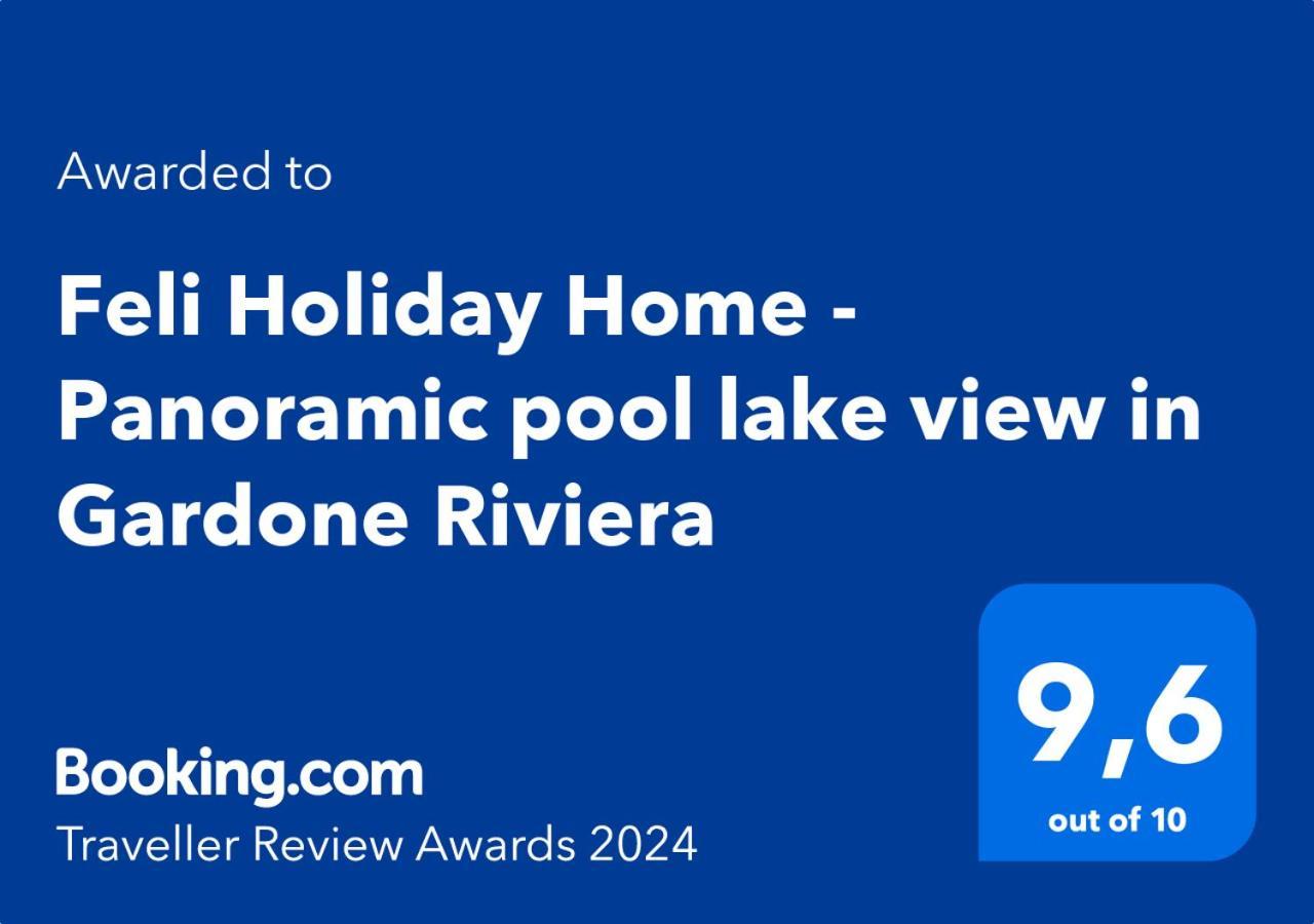 Feli Holiday Home - Panoramic Pool Lake View In 가르도네리비에라 외부 사진